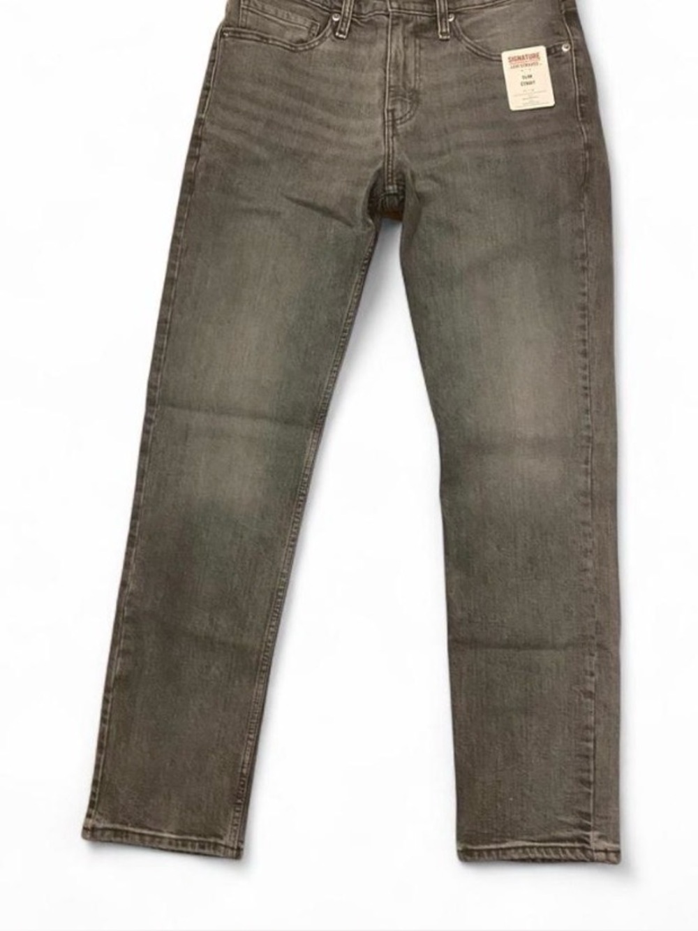 Signature by Levi Strauss Slim Straight Jeans in Olive